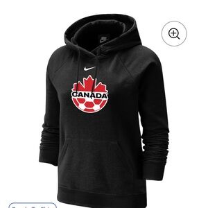 Canada Soccer Nike Women's Varsity Raglan Tri-Blend Pullover Hoodie Black Small